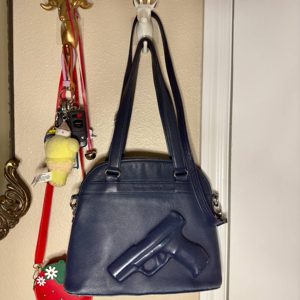 AUTHENTIC & VINTAGE Vlieger & Vandam Navy Crossbody purse